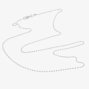 Zilveren bolletjes ketting dun 1,5 mm - soepel vallend - 925 zilver