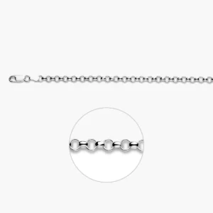 Zilveren jasseron armband detail