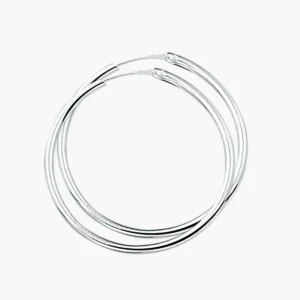 Oorringen ronde buis 2 mm - 925 zilver