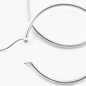 Zilveren oorringen hefboomsluiting 2 mm - detail