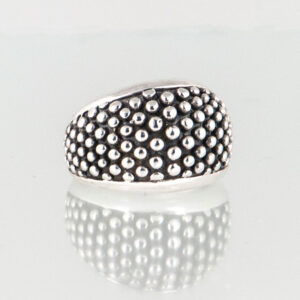 Zilveren spijker ring 2 1