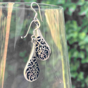 Zilveren opengewerkte oorbellen sfeerr