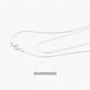 Fijne slang ketting - 925 zilver - veersluiting