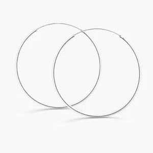 Zilveren oorringen ronde buis 1,2 mm