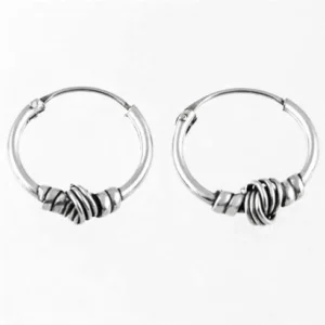 Bali oorringen 14 mm knoop