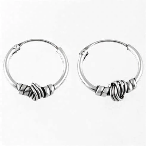 Bali oorringen 14 mm knoop