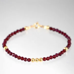 Verguld zilveren armbandje met Granaat