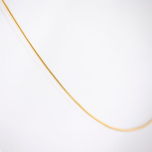 Goud op zilver ketting 1mm 5