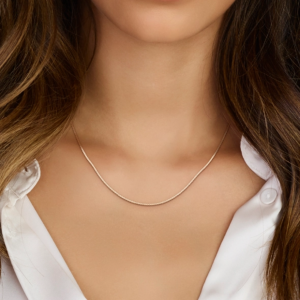 Zilveren ketting anker rond - 1,1 mm - dames