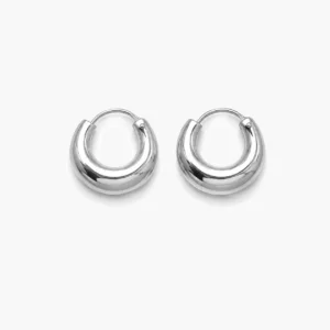Kleine zilveren dome oorringen - 925 zilver