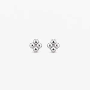 Gerhodineerd zilveren bolletjes oorknoppen - 925 zilver - minimalistisch